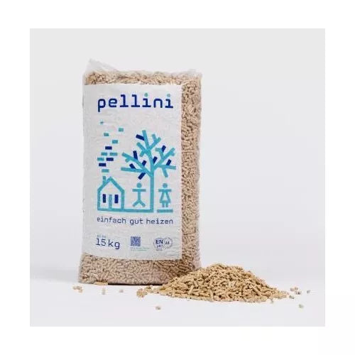 Pellets Sackware 66 x 15 kg – Gesamt 990 kg – EN Plus A1 (DE314) Pellini Pellets